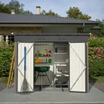 8x4 FT Metallwerkzeugschuppen Gartenhaus inklusive Metallgrundlage (ohne Boden)