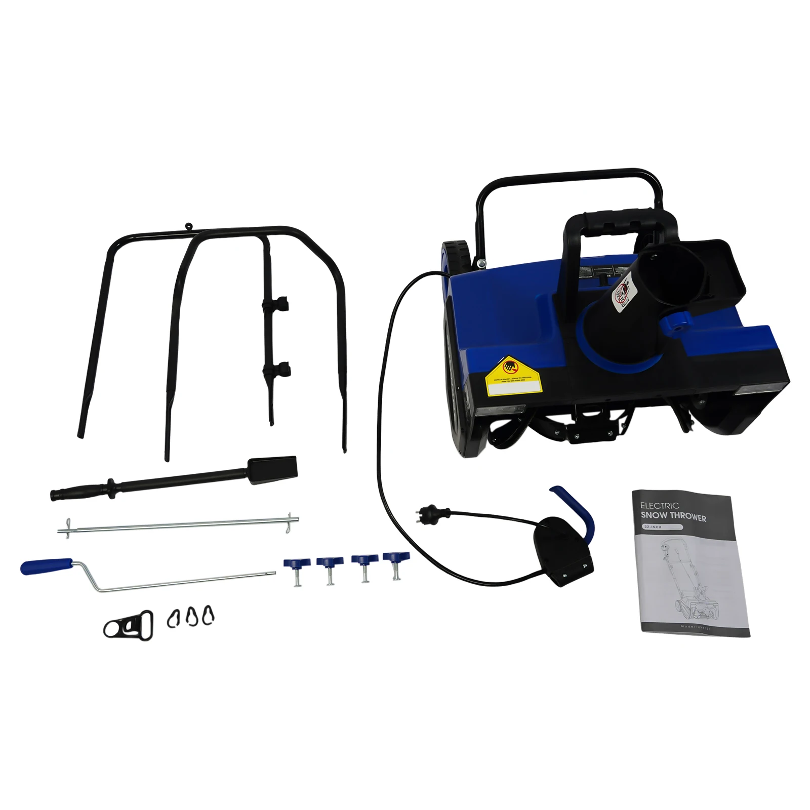 2400W Elektrische Schneefräse 56cm Reinigungsbreite 7,6m Schneewurfhöhe 220V EU-Stecker LED-Licht – Bild 4